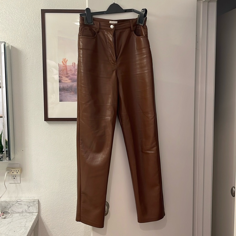 Aritzia Size 6 Melina Leather Pant